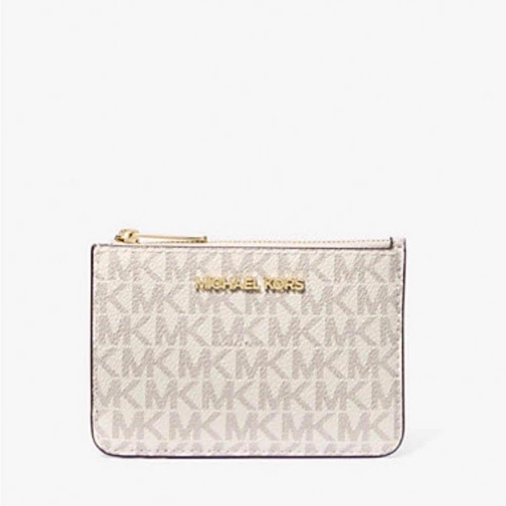 MICHAEL KORS Jet Set Travel Small Signature Logo Coin wallet